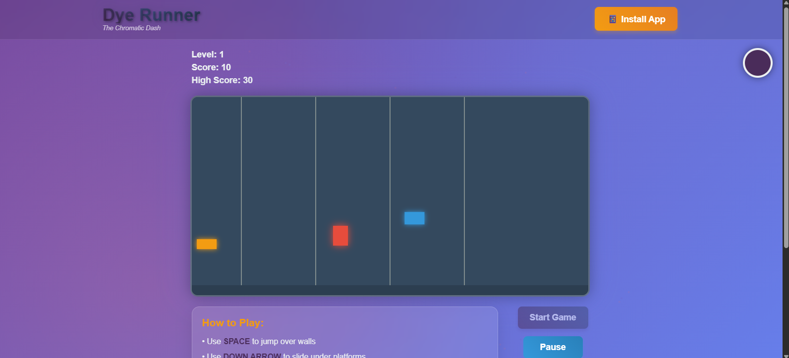 Dye Runner Game Screenshot